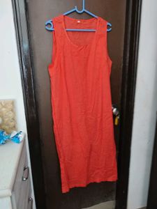 BIBA Elegant Coral Printed Tiered Kurta