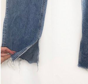 ZARA WIDE LEG JEANS with SPLIT HEM