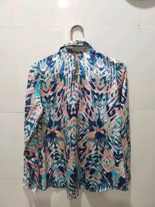Multi Print Satin Shirt