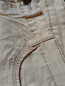 Cargo Jeans Cream Colour