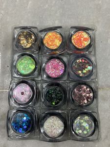 Glitter Set for eyes [Set Of 12]With Glue