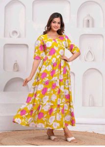 Floral Print Tiered Maxi Dress