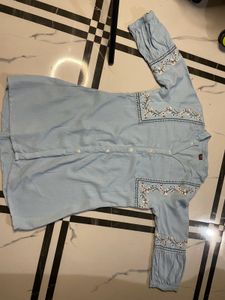 Blue Short Kurti