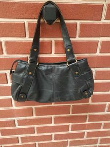 Black Leather Shoulder Bag