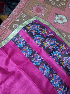 Elegant Pink Printed Saree 💖