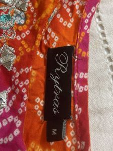 Bright Orange &amp; Pink Bandhani Dress