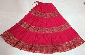 Pink & Gold Tiered Skirt