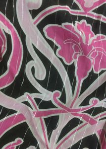 Pink &amp; Black Floral Print Top