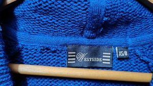 Westside Blue Knitted Hoodie
