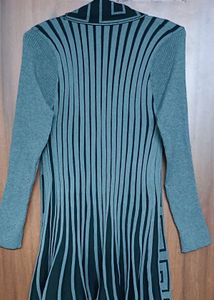 Patterned Open Front Cardigan