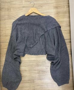 Knit Oversized Crop Top