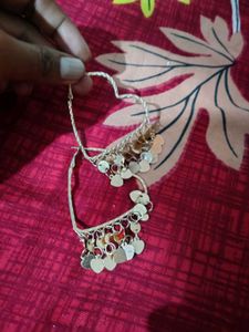 Heart Charm Hoop Earrings