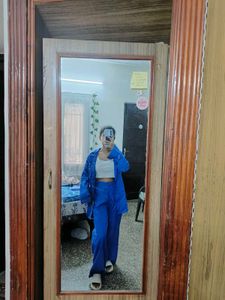 Royal Blue Pant Suit - Women's Fashion