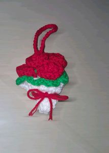 Crochet Rose Bouquet Keychain