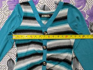 Ocean Blue Woolen Top/Tunic