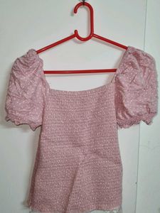 Pink Polka Dot Top