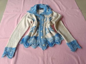 Floral Knit Christmas Cardigan