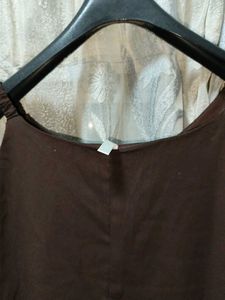 Brown Beaded Tank Top