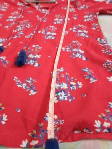 Red Floral Print Top