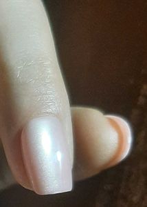 Sheer Pink Cat eye Nails