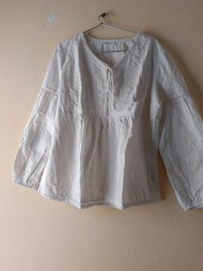 White Embroidered Blouse