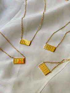 Anti Tarnish Gold 1111 Angel Wish Number Necklace