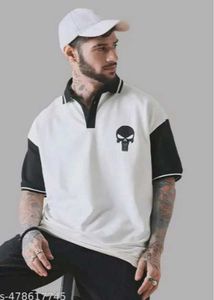 Skull Graphic Polo T- Shirt