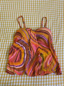 Funky Patterned Bikini Padded Top Bust 34