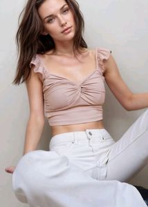 Twist Ruffle Crop Top