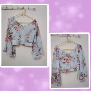 Floral Two-Piece ,jump suit Set👠❤️‍🔥