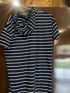 Striped Hoodie Dress