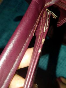 Small Size Burgundy Maroon Brownish Handbag/ Tote