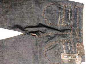 Men's Dark Blue Denim Jeans