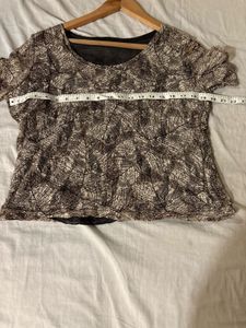 Beautiful Brown Mesh Top