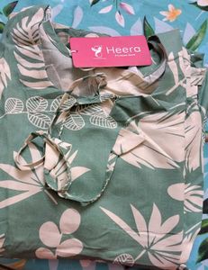 Leaf Print Green Dress and Brand New white 2XL Leg
