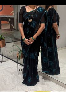 Black Embroidery Saree