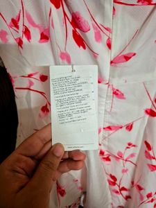 URBANIC Floral Pink and Red Dress | 36