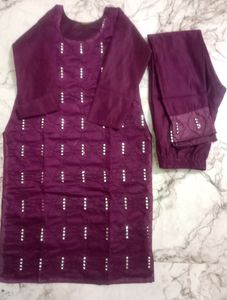 Purple Colour Kurta Set 😊