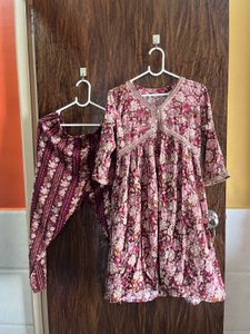 32 Bust Alia Cut Kurta Set For Women