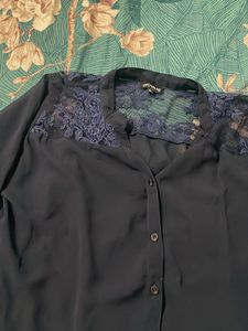 Elegant Lace Detail Blouse