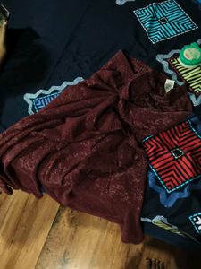 Patterned Wide Leg Pants
