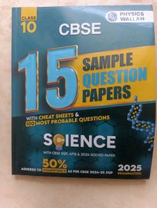 15 Sample Question Papers For Science by PW