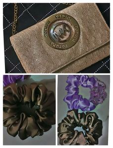 COMBO 😍😍😍 Michael Kors Clutch with Scrunchies