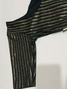 Gold Line Black Blouse