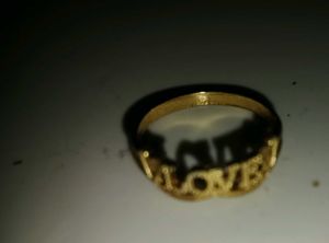 Gold-toned Necklace And Rings