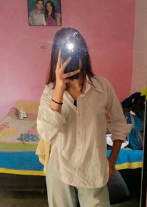 White Button-Up Top