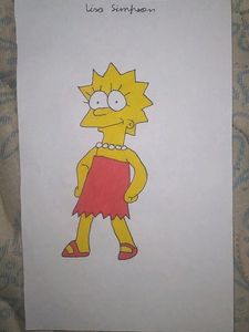 Simpsons Characters Drawing With Sketch Pen