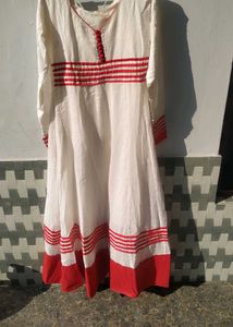 Anarkali dress with leggings and dupatta