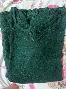 Elegant Blue Kurta And Green Combo