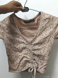 Floral Cinched Crop Top